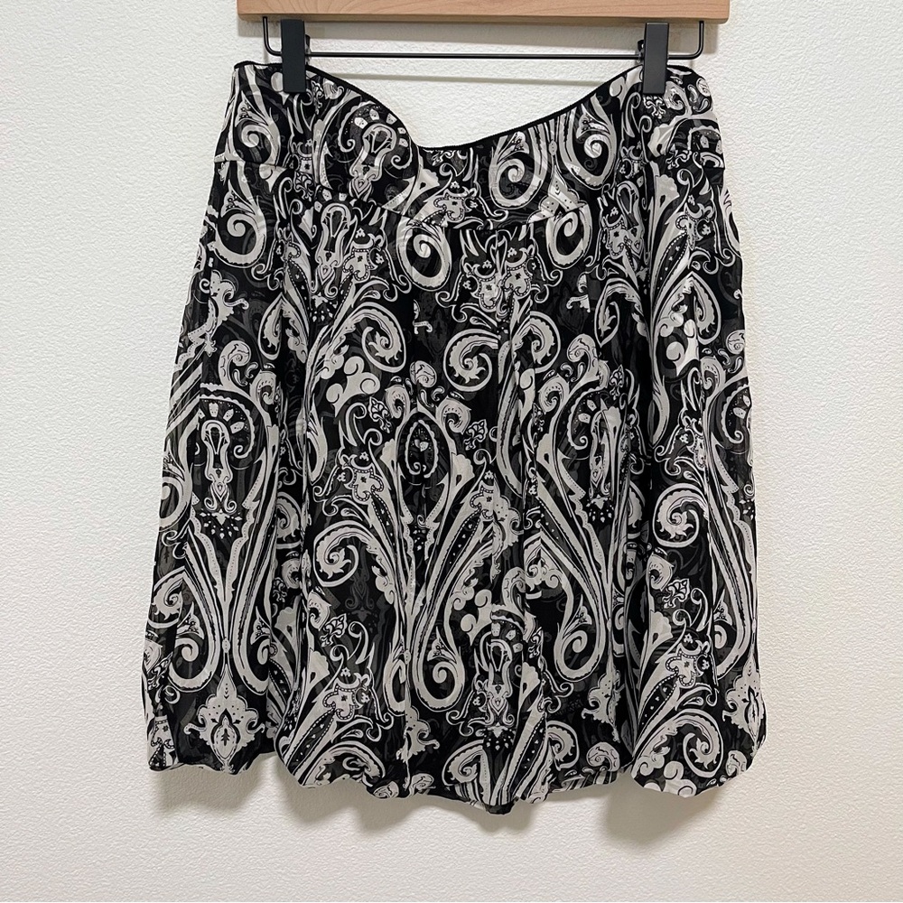 NWT White House Black Market Silk Bubble Hem Skirt  12 - Picture 7 of 10